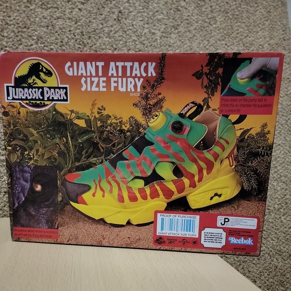 REEBOK X OG JURASSIC PARK WORLD INSTAPUMP FURY GW0212 GIANT ATTACK - Picture 4 of 16